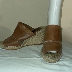 Charles David Tan Espadrille Wedge Sandals